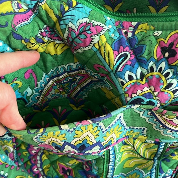 Vibrant Green Paisley Women's Vera Bradley Bag - Picture 4 of 5